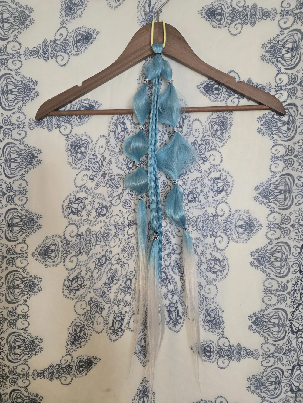 4/$15 Boho Bubble Braids Blue Hair Wrap Extensions Women Accessories